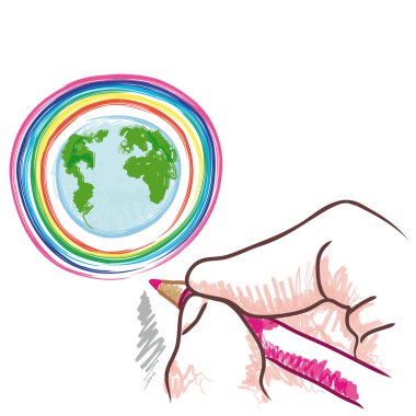 Draw the world clipart
