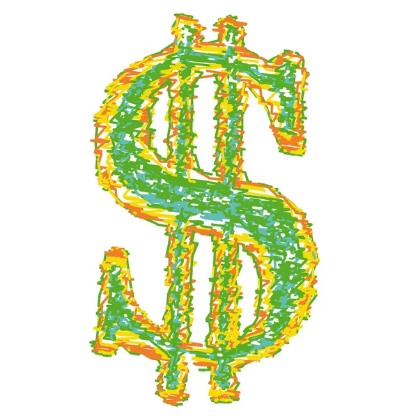 US-Dollar-Symbol — Stockvektor