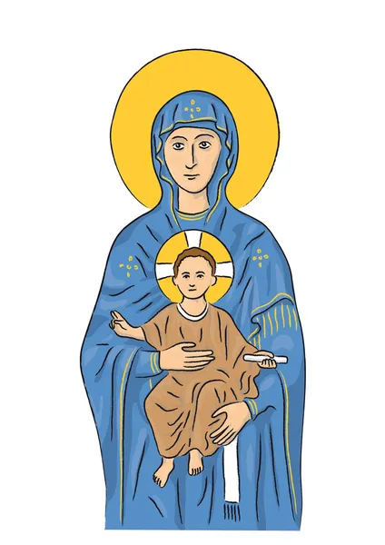 Марія та Ісуса — стоковий вектор