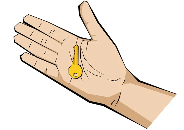 Hand Key — Stock Vector