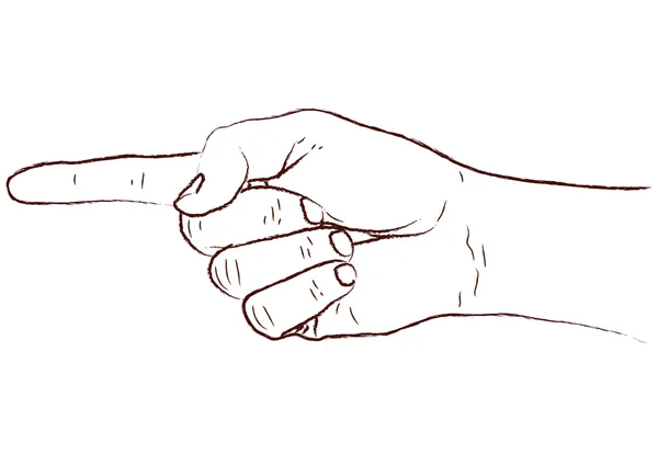 Pekande hand — Stock vektor