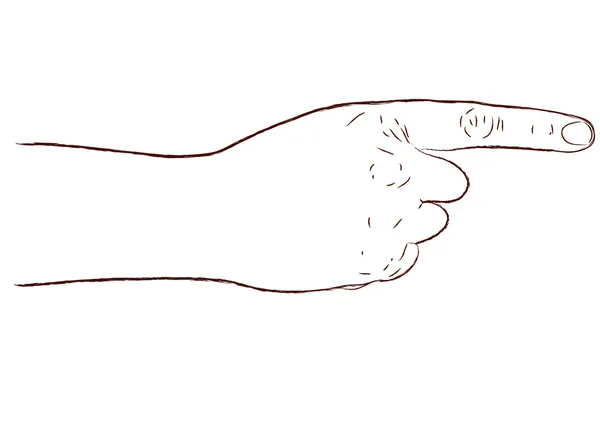 Zeigende Hand — Stockvektor