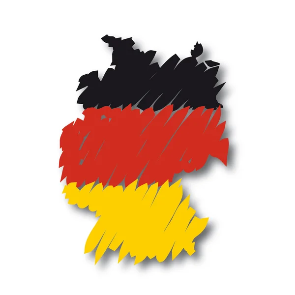 Carte du drapeau Allemagne — Image vectorielle