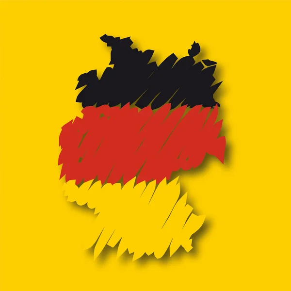 Mapa de la bandera Alemania — Archivo Imágenes Vectoriales