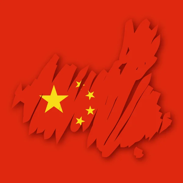 地图标志中国 — 图库矢量图片