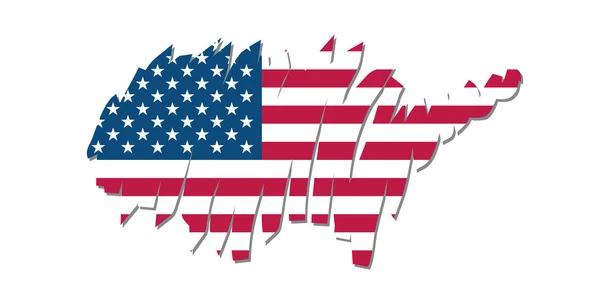 Carte géographique États-Unis — Image vectorielle