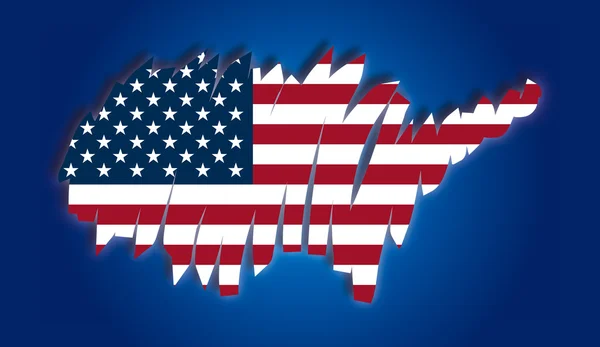 Carte géographique États-Unis — Image vectorielle