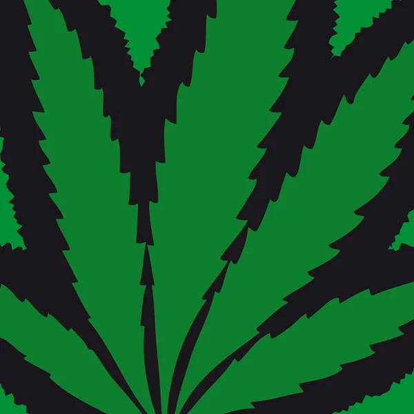 Blad marihuana — Stockvector