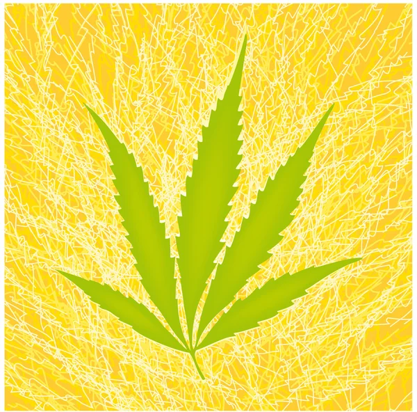 Blatt Marihuana — Stockvektor