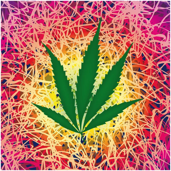 Feuille de marijuana — Image vectorielle