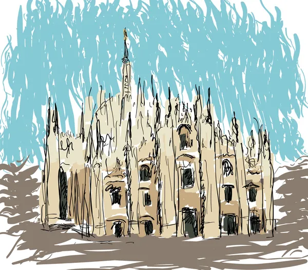 Cathédrale de Milan — Image vectorielle