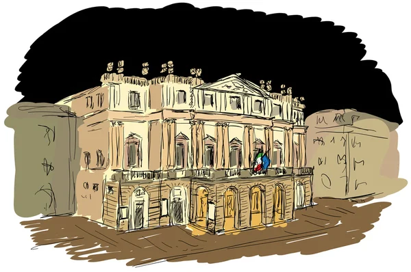 Teatro alla Scala à Milan — Image vectorielle