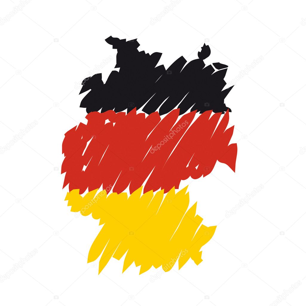Flag map Germany