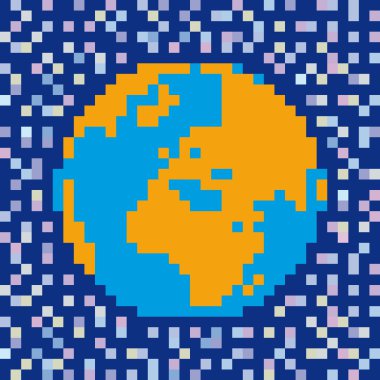 pixelated dünya