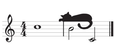 Cats and music clipart