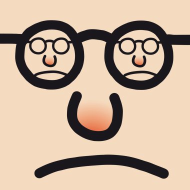 Unhappy face clipart