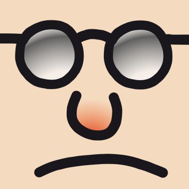 Unhappy face clipart