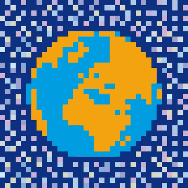 Pixelated κόσμο — Διανυσματικό Αρχείο