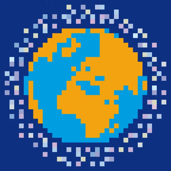 Pixelated κόσμο — Διανυσματικό Αρχείο