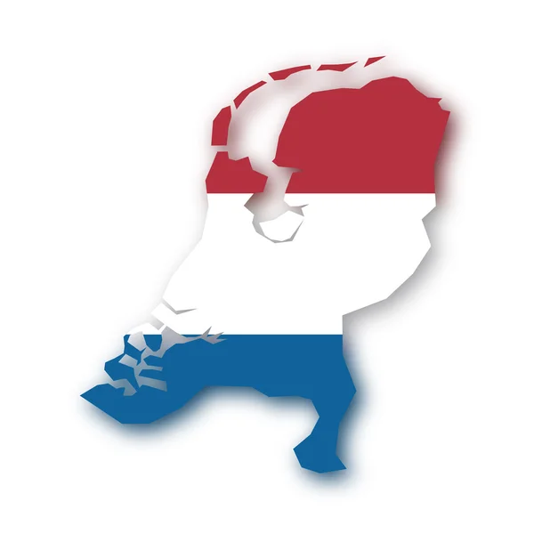 Flag map Netherlands — Stock Vector