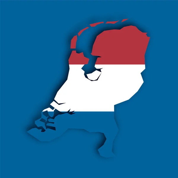 Mapa de la bandera Países Bajos — Archivo Imágenes Vectoriales