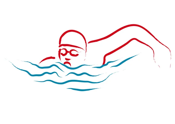 Nuotatore — Vettoriale Stock
