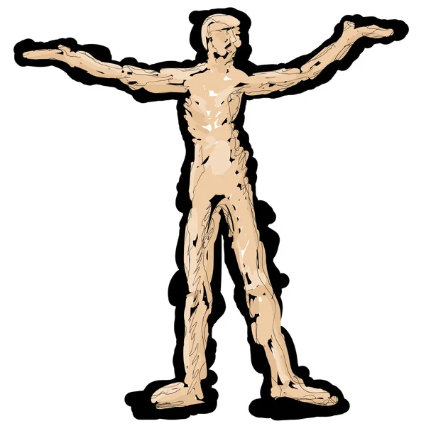 Schema di una figura umana — Vettoriale Stock