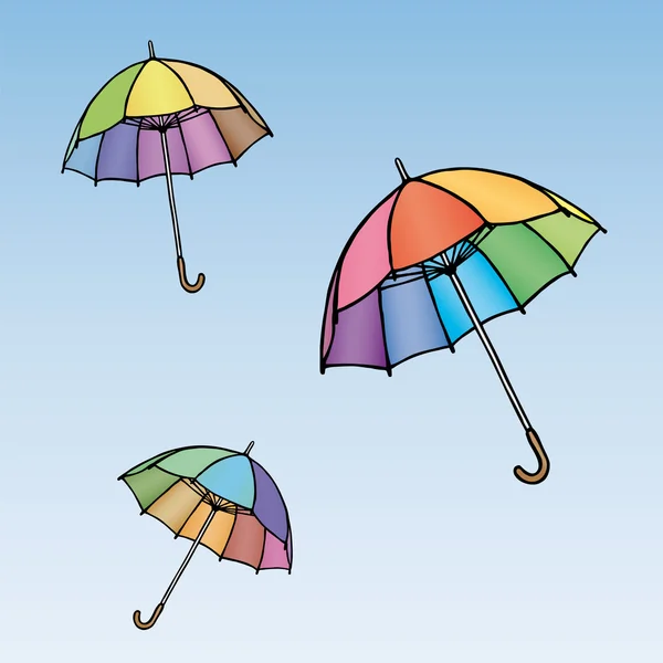 색된 우산 — 스톡 벡터