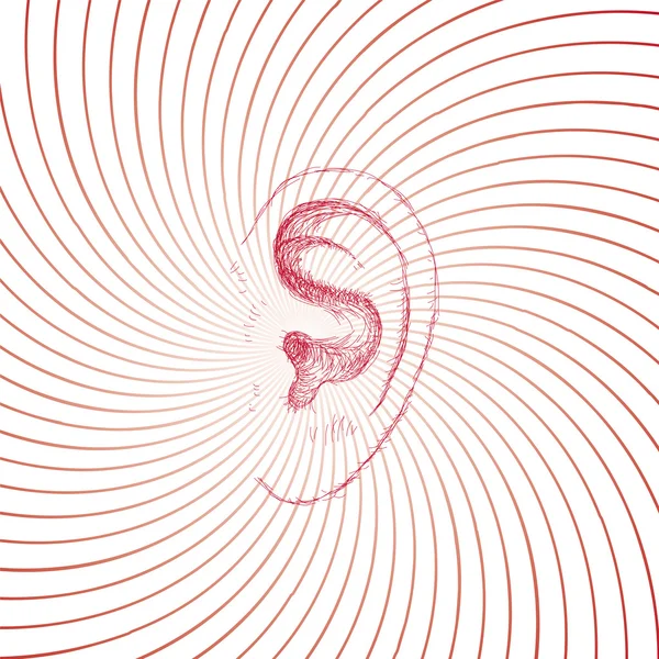 サイケデリックな耳 — ストックベクタ