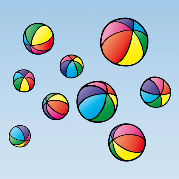 Des boules dans les airs — Image vectorielle