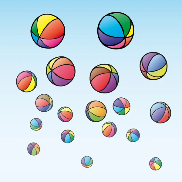 Des boules dans les airs — Image vectorielle