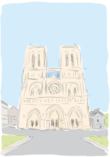 Notre Dame. — Vector de stock