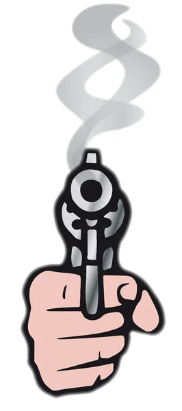 Un pistolet qui tire — Image vectorielle