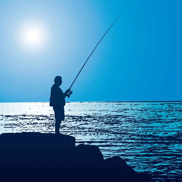 Fisherman — Stock Vector
