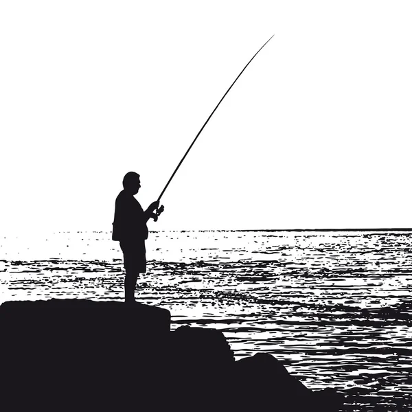 Fisherman — Stock Vector