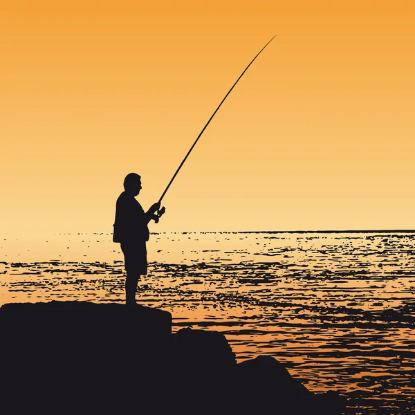 Pescador — Vetor de Stock