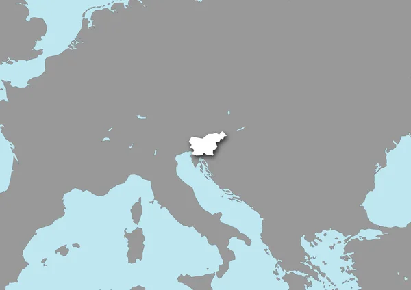 Карта Словении — стоковое фото