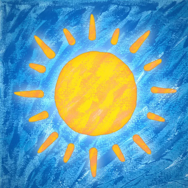Solen målning — Stockfoto