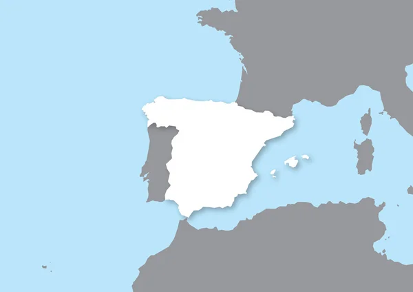 Mappa della Spagna — Foto Stock