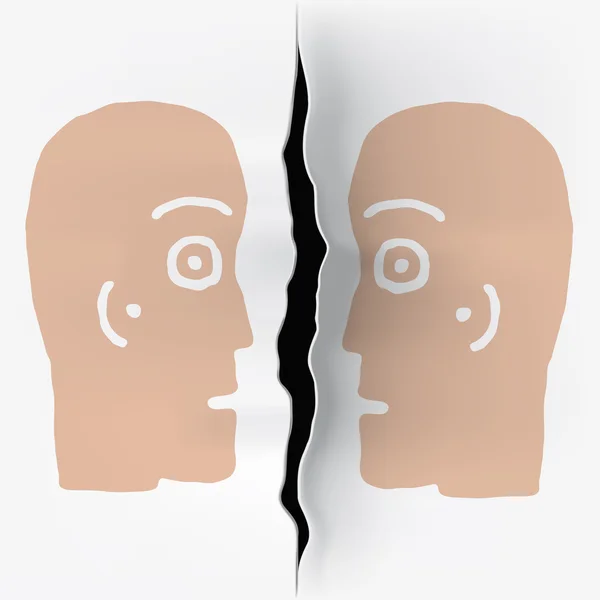 Two heads separated — Stock Photo, Image