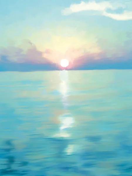 Painted sunset — Stock Photo, Image