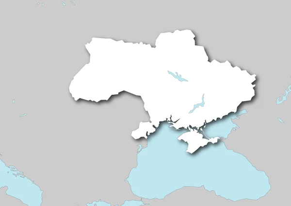 El mapa de Ucrania — Foto de Stock