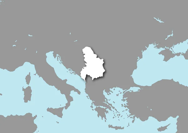 Kaart van Joegoslavië — Stockfoto
