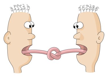 Tongues tied clipart