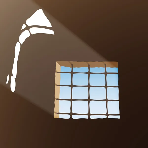 Gevangenis venster — Stockvector