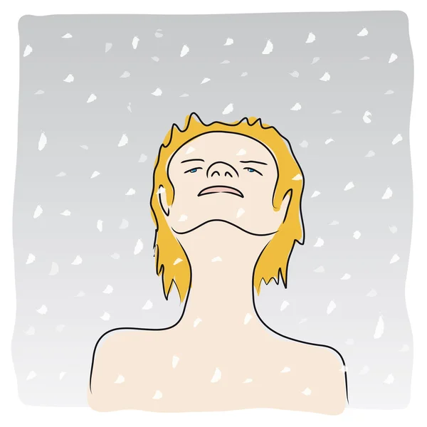 Watching the snow — Stock Vector