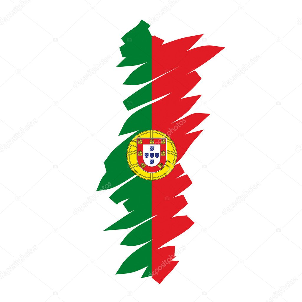 Map flag Portugal