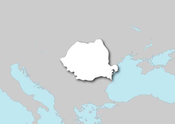 El mapa de Rumania — Foto de Stock