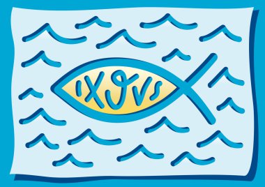 Fish, a Christian symbol clipart