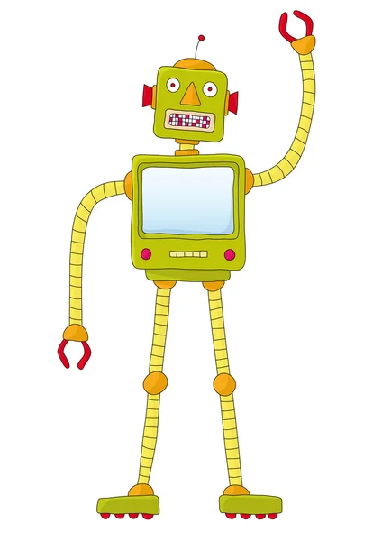 Robot that greets — Stock Vector